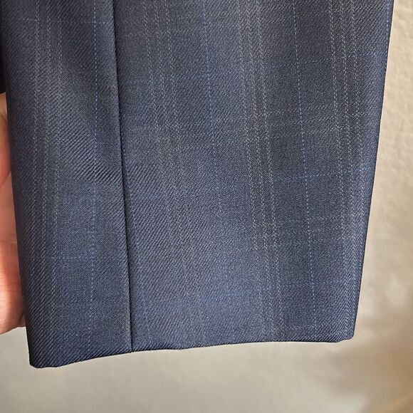 Grand Prix navy blue, horizontal and vertical lines size 14 slim youth - Picture 6 of 16